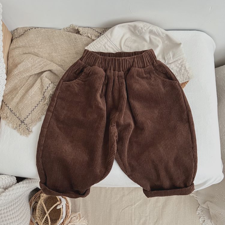 Corduroy Fabric Long Pants for Babies