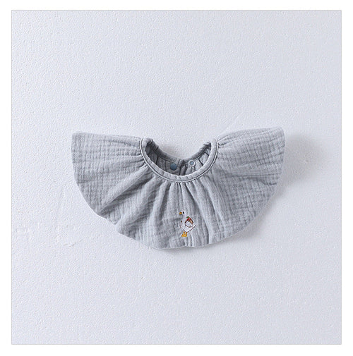 Simple Embroidered Cotton Baby Bib