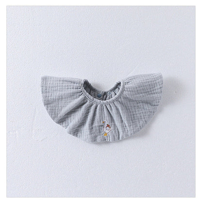 Simple Embroidered Cotton Baby Bib