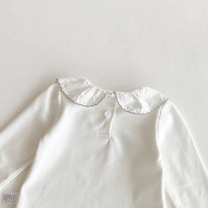 Flowers Embroidered Pattern Long Sleeve Top