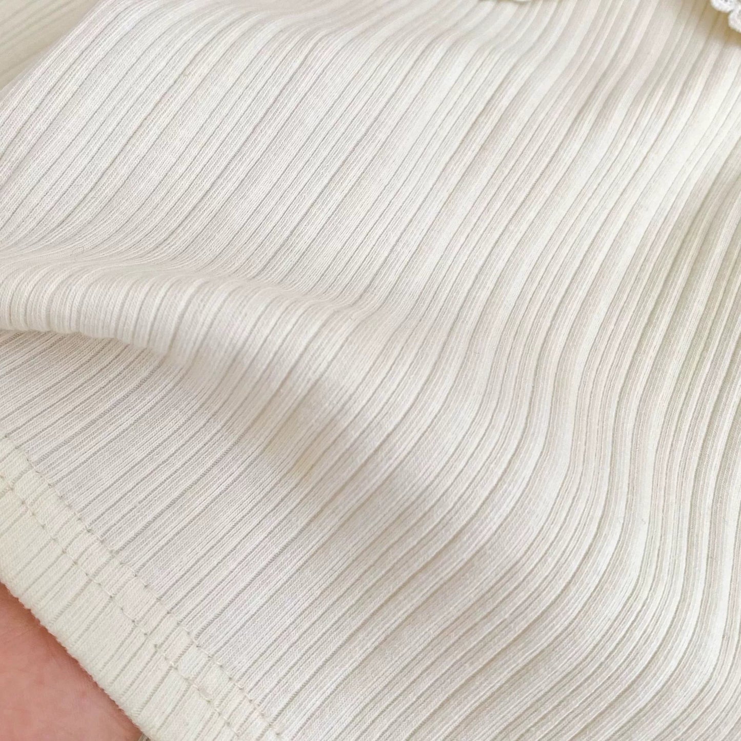 Solid Color Long Sleeve Striped Pattern Top