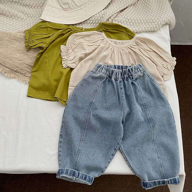 Light Blue Loose Vintage Denim Pants