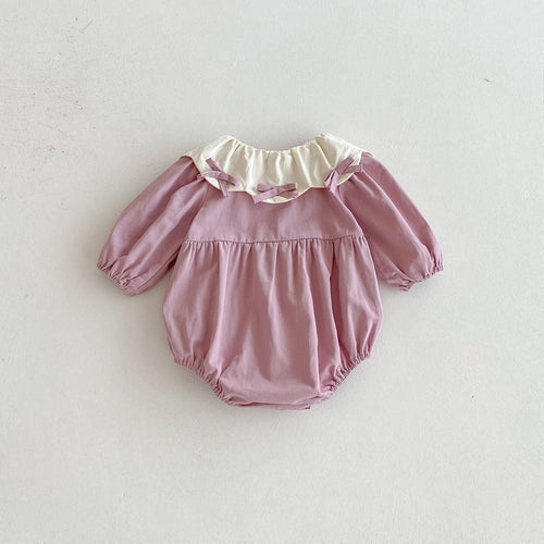 Butterfly-Bows Pattern Long Sleeve Onesie & Dress