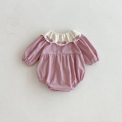 Butterfly-Bows Pattern Long Sleeve Onesie & Dress