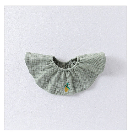 Simple Embroidered Cotton Baby Bib