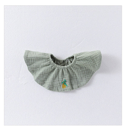 Simple Embroidered Cotton Baby Bib