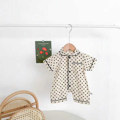 Animal Polka Dot Print Short Romper