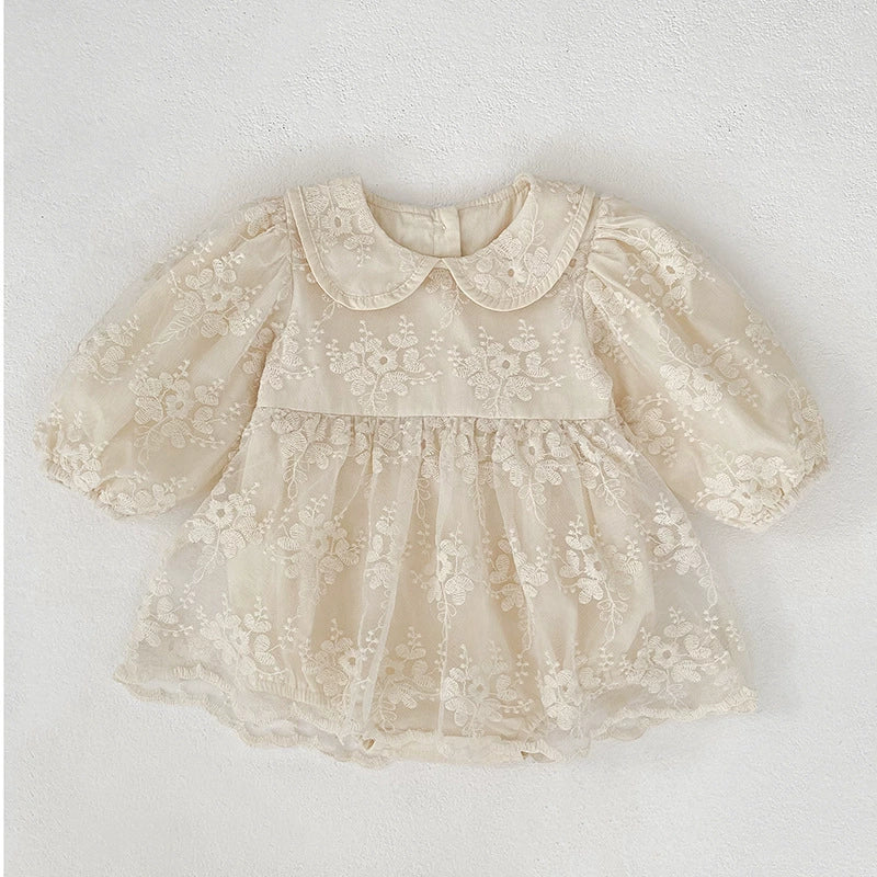 Flower Pattern Long Sleeve Onesies & Dress