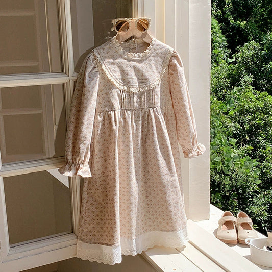 Floral Pattern Long Sleeve Dress