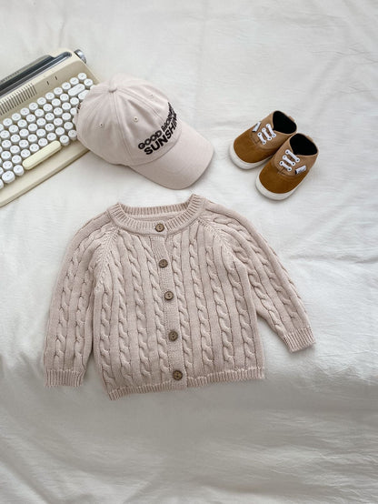 Comfortable Solid Color Jacquard Sweater