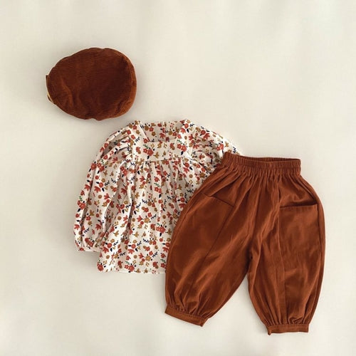 Solid Color Long Pants with Pockets