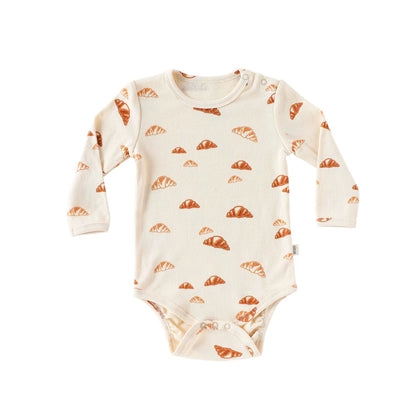 Long Sleeves Geometric Pattern Crew Neck Onesie & Pants