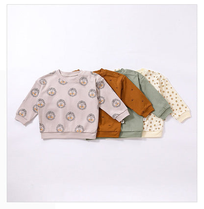 Print Cotton Hoodie and Trousers Set