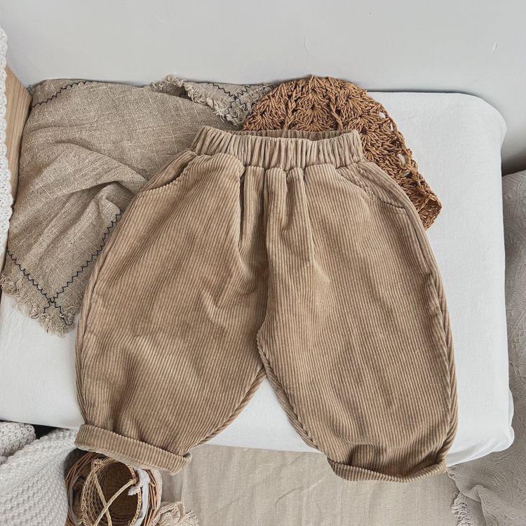 Corduroy Fabric Long Pants for Babies
