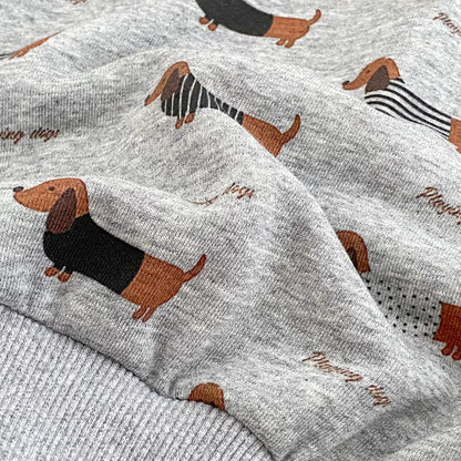 Letters & Puppy Pattern Pullover and Pants Set