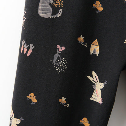 Animals Cartoon Pattern Pants