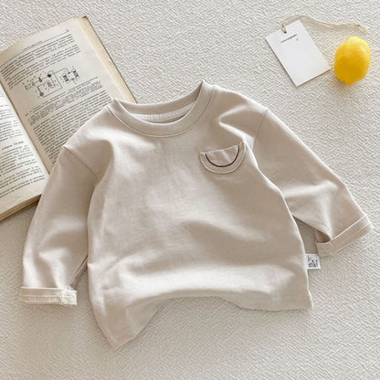 Casual Long Sleeve Crew Neck Top