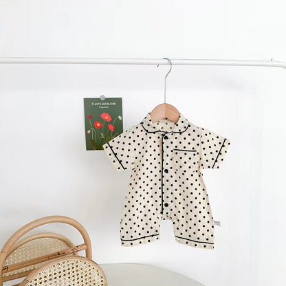Animal Polka Dot Print Short Romper