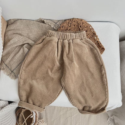 Corduroy Fabric Long Pants for Babies