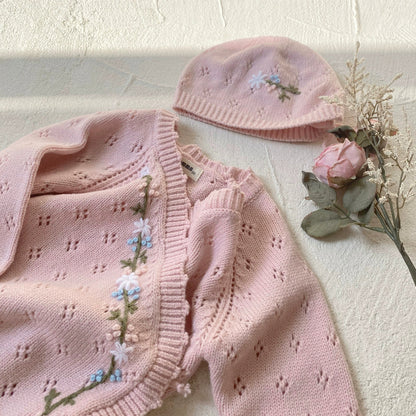 Pink Eyelet V-Neck Onesie