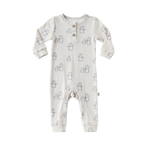 Long Sleeve Animal Pattern Sleep & Play Onesie