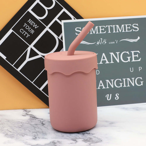 Silicone Straw Water Cup