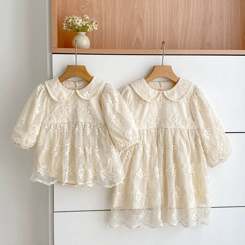 Flower Pattern Long Sleeve Onesies & Dress