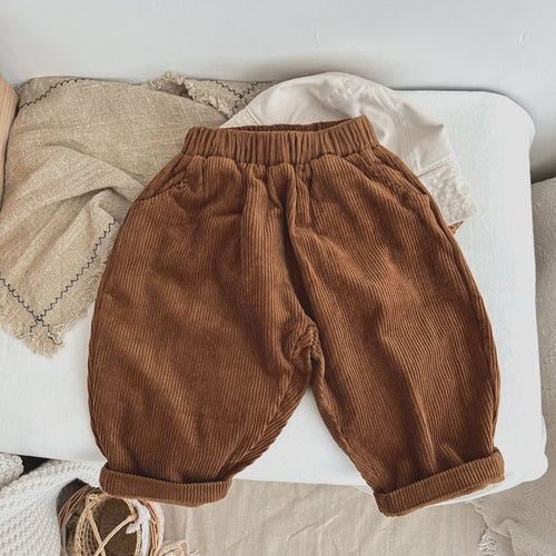 Corduroy Fabric Long Pants for Babies