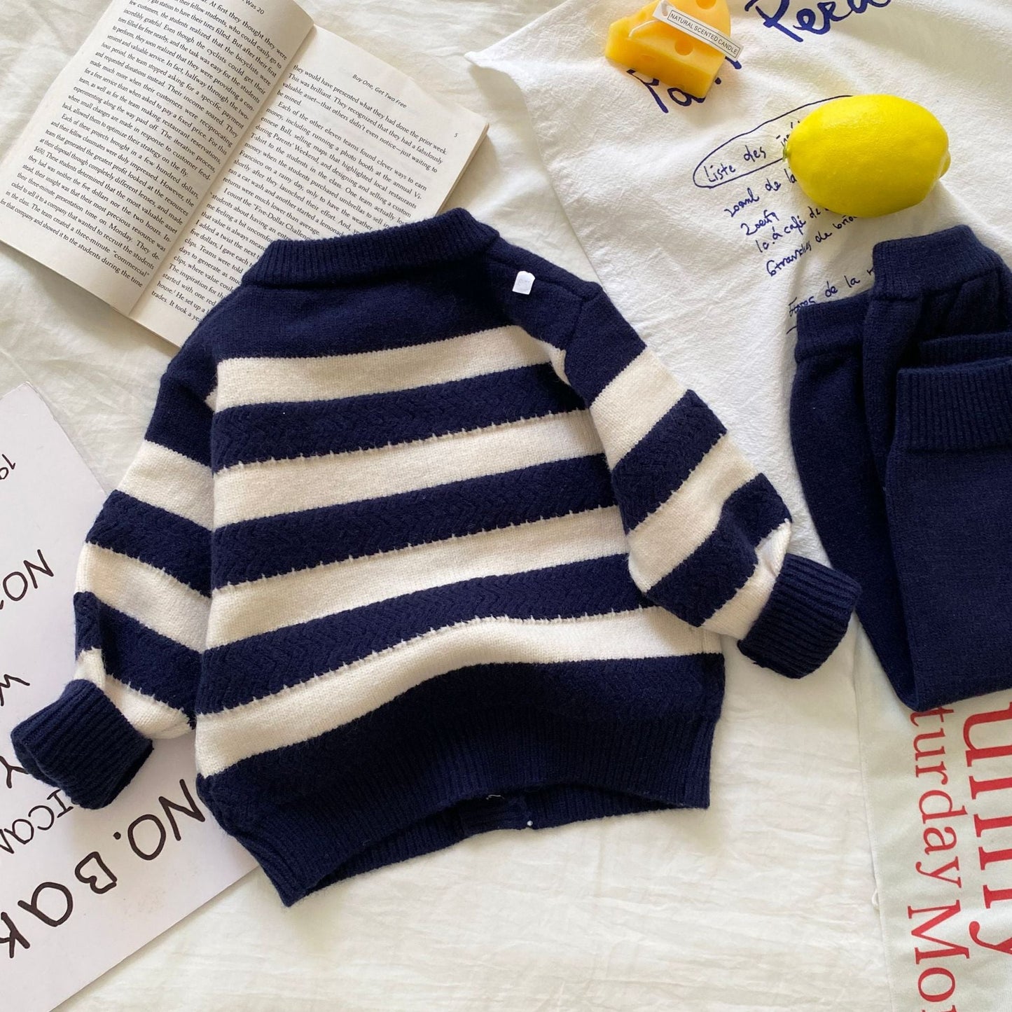 Long Sleeve Striped Shirt & Pant Set