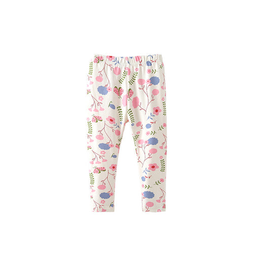 Girls Floral Pattern Pants