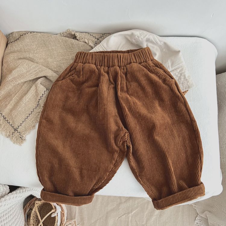 Corduroy Fabric Long Pants for Babies