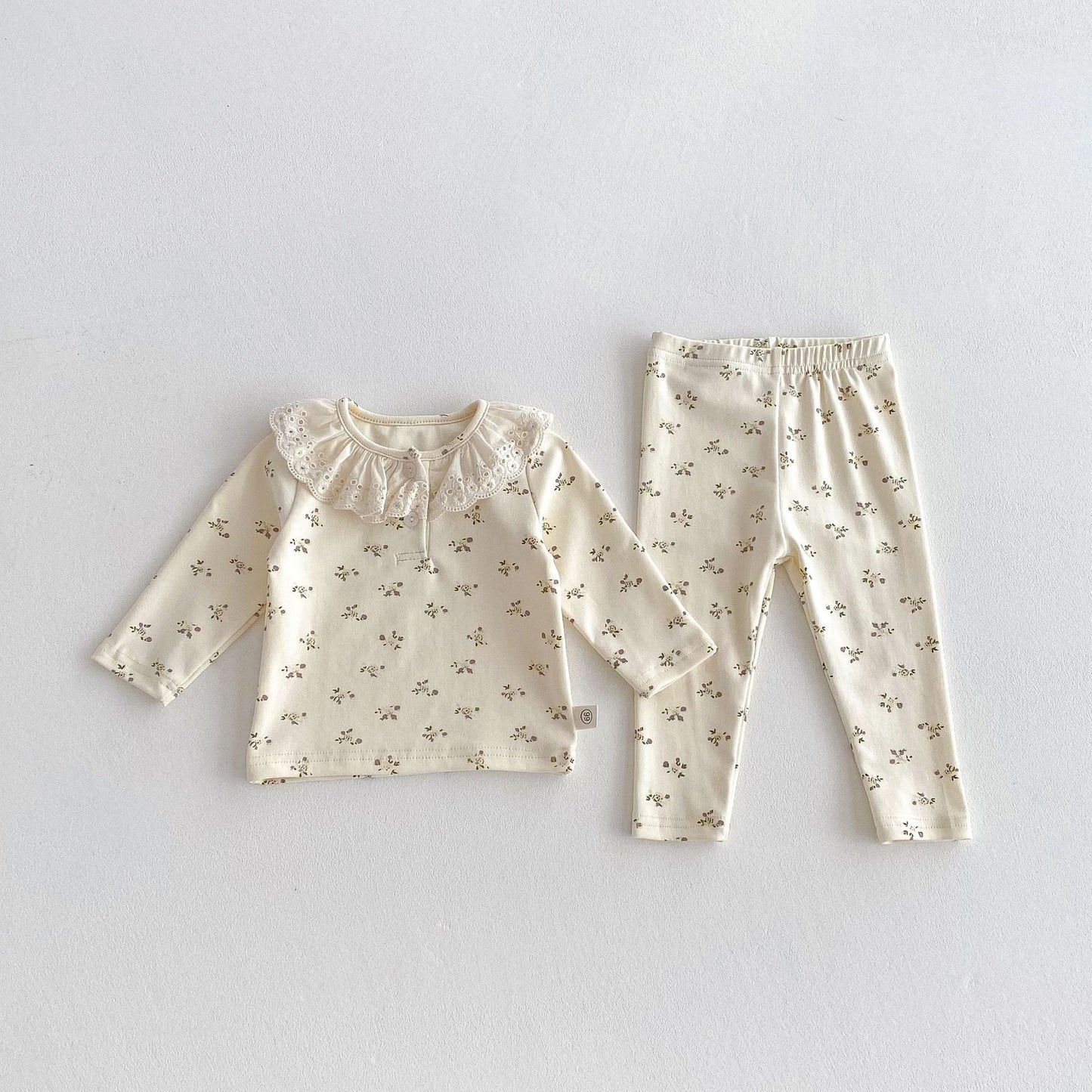 Casual Floral Top and Pants Set