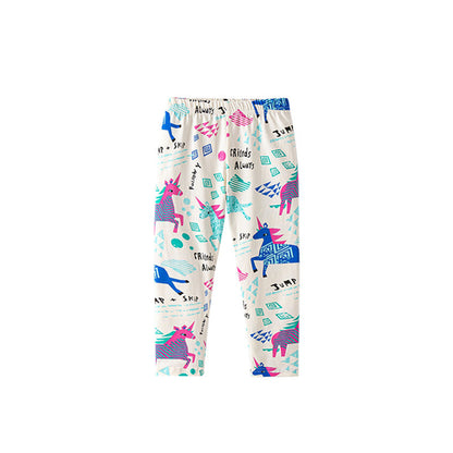 Girls Unicorn Pattern Pants