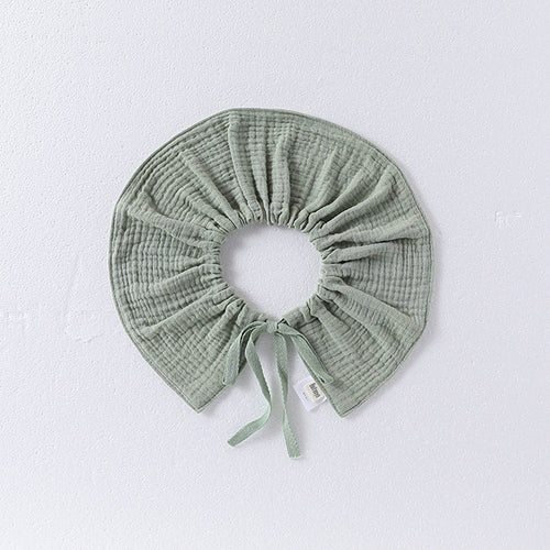 Girls Simple Solid Color Cotton Bib