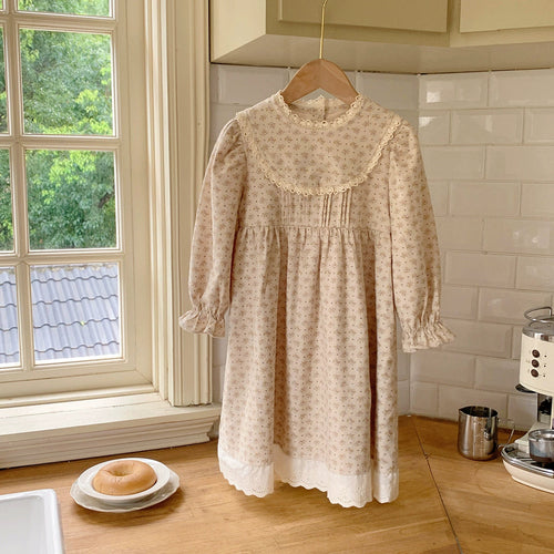 Floral Pattern Long Sleeve Dress