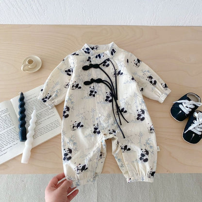 Long Sleeve Panda Kimono Onesie
