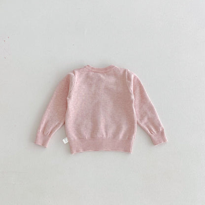 Butterfly-Bows Decorated Long Sleeve Sweater