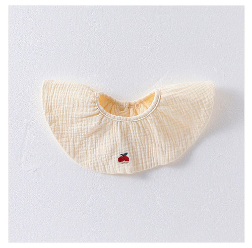 Simple Embroidered Cotton Baby Bib