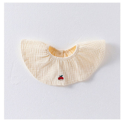Simple Embroidered Cotton Baby Bib