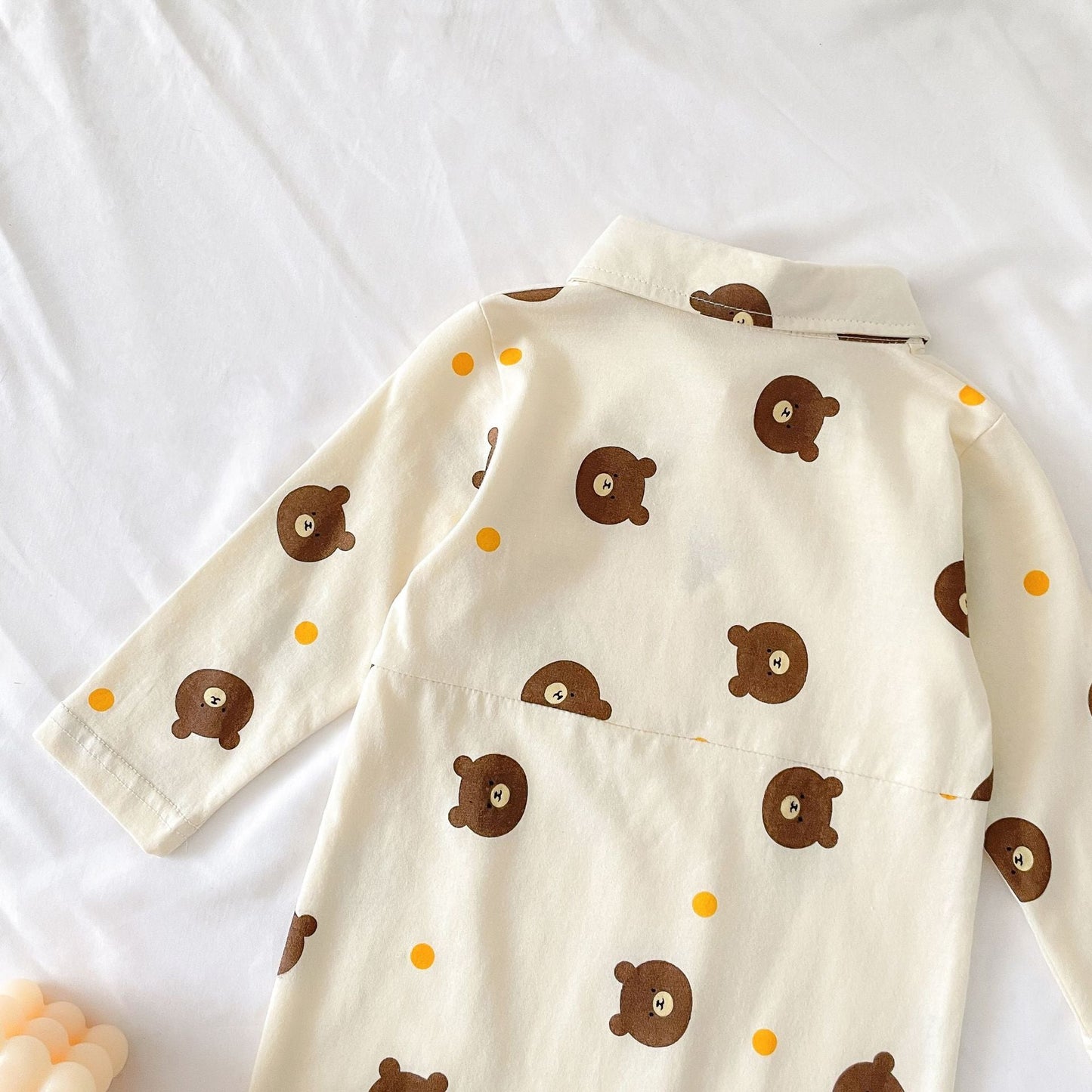 Bear Pattern Long Romper