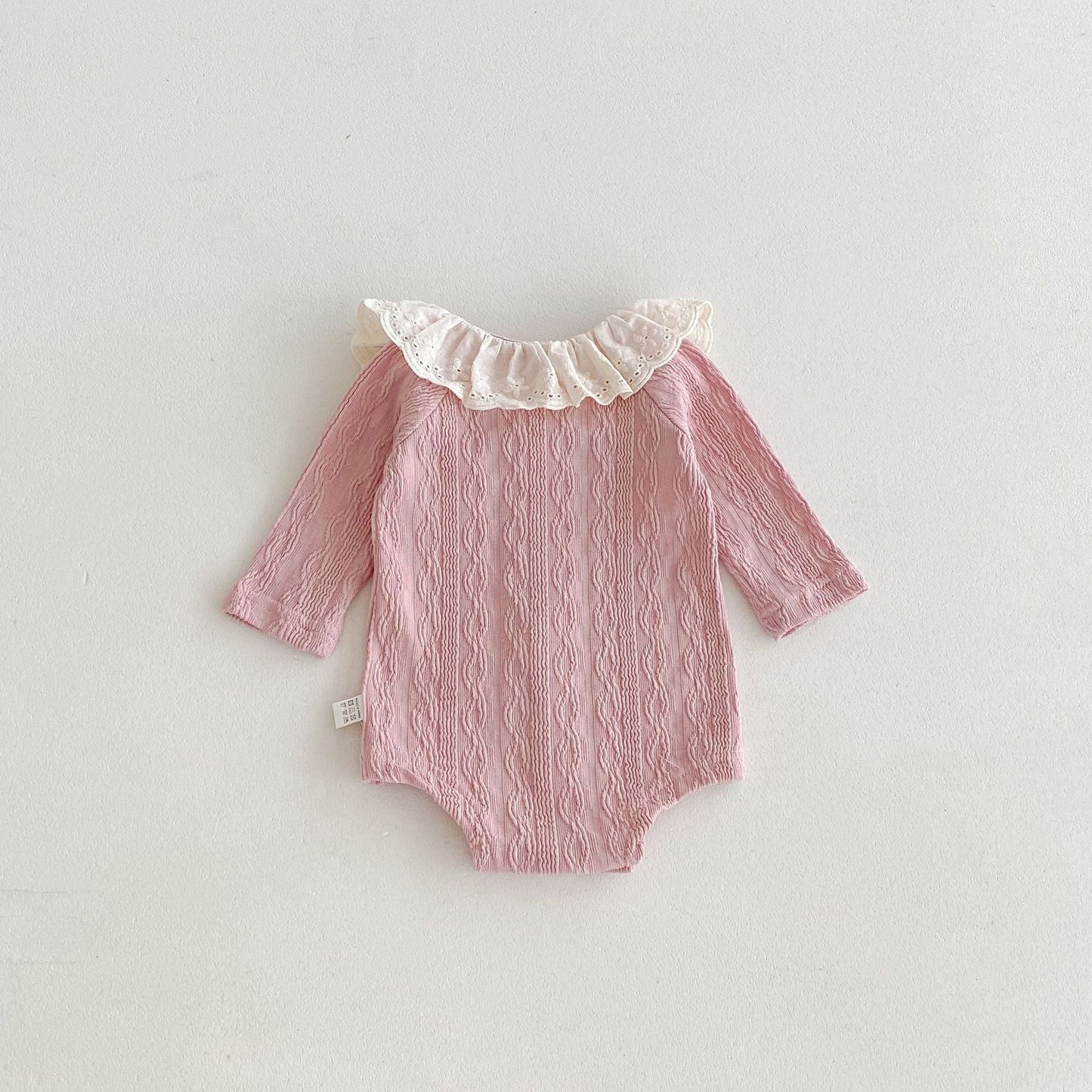 Pañalero de manga larga con estampado de rayas finas