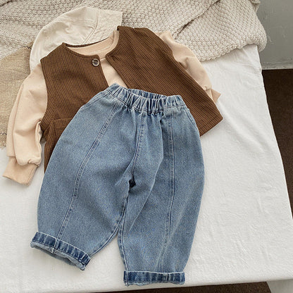 Light Blue Loose Vintage Denim Pants