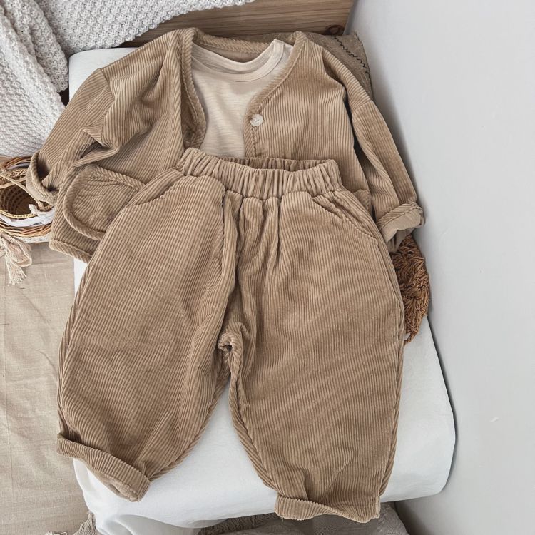 Corduroy Fabric Long Pants for Babies