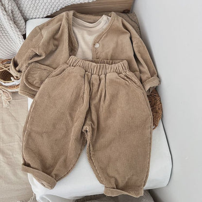 Corduroy Fabric Long Pants for Babies