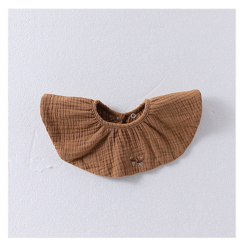 Simple Embroidered Cotton Baby Bib