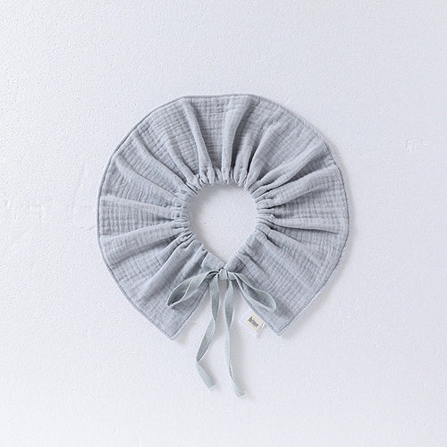 Girls Simple Solid Color Cotton Bib