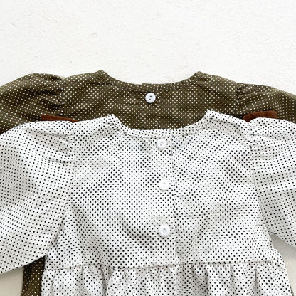 Baby Girl Dot Print Onesie