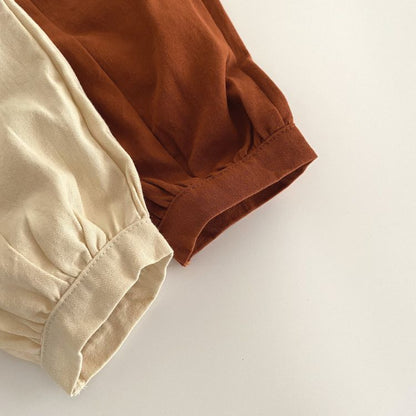 Solid Color Long Pants with Pockets