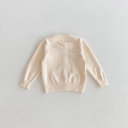 Butterfly-Bows Decorated Long Sleeve Sweater