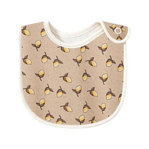 Floral Print Covered Button Design Water Absorbing Bibs